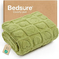 Bedsure Dog Blanket for Small Dogs Washable - Fluffy Fuzzy Puppy Cat Blanket with Premium 300GSM Coral Fleece Soft for Pet Kitten Doggy, Green, 25x35IN