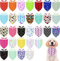 30 Pcs Polka Dot Dog Bandanas for Small Dogs Medium Stitch Dog Bandana Bulk Reversible Print One Side Large Polyester Scarves Party Grooming M