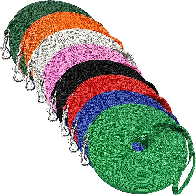 Long Dog Puppy Obedience Recall Training Agility Lead, Leash - GREEN, 15' Foot - by, Downtown Pet Supply