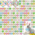 Aliceset 180 Pcs Easter Dog Bandana Bulk Spring Bandanas for Dog Cute Pet Scarf Bibs Soft Triangle Scarf Bunny Neckerchief Holiday Costume for Boy and Girl, Small and Medium Pet