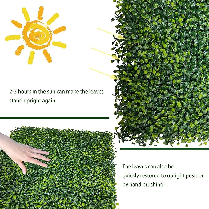 Artificial Ivy Privacy Fence Wall Screen: 72 X144 in (72 sqft) UV-Anti Faux Boxwood Roll Panels Greenery Backdrop Ivy Vine Leaf Hedges Fence Panels for Indoor Outdoor Green Wall Decor