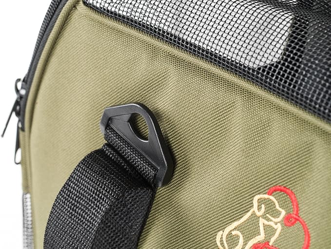 Pawer Soft-Sided Pet Carrier for Cat and Small Dog,Olive Color,Medium Size,Washable 600D Oxford Cloth Airline Approved Travel Tote,with 2 Mesh Opens and a Strap for Carry,Multiple Colors Available