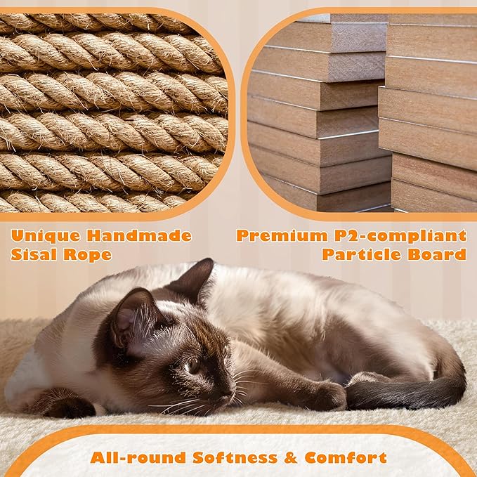 Yaheetech Cat Tower, 70.5in Cat Tree for Indoor Cats, Multi-Level Climbing Tree w/Condo & Plush Perches, Large Cat Play House Scratching Post for Kitten Beige
