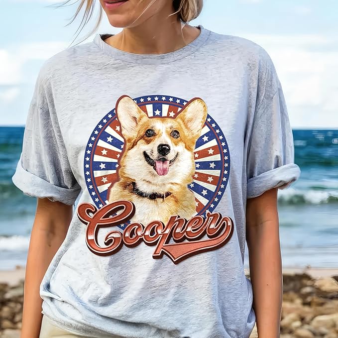 JIX & JOKY Custom Your Own Bootleg Rap Shirts with Dog Faces Custom Pet Shirt for Men Graphic Tshirt Gift Idea for Pet Lovers