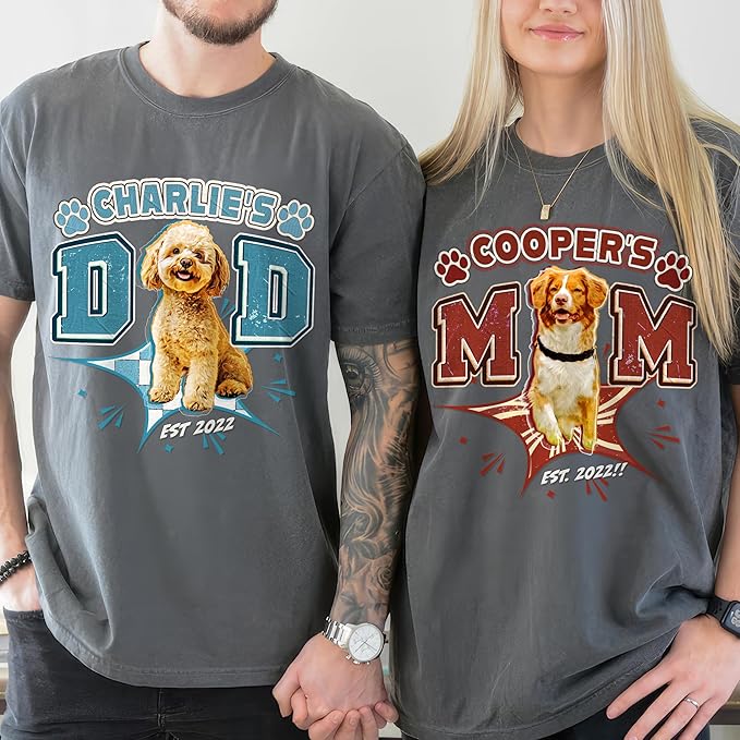 JIX & JOKY Custom Your Own Bootleg Rap Shirts with Dog Faces Custom Pet Shirt for Men Graphic Tshirt Gift Idea for Pet Lovers