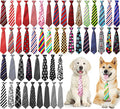 Reginary 50 Pcs Large Dog Neck Ties Bulk, Adjustable Pet Collar Grooming Neckties for Medium Large Dogs Wedding Daily Wearing Birthday Holiday Party Gift Favor Neck Accessories
