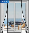 Magnetic Screen Door Upgraded PET Mesh Stronger Than Fiberglass and Polyester,Hands Free,Keeps Bugs Out,Pet & Kid Friendly,Suitable for Sliding Door,Large Patio Door and French Door-70''x79''