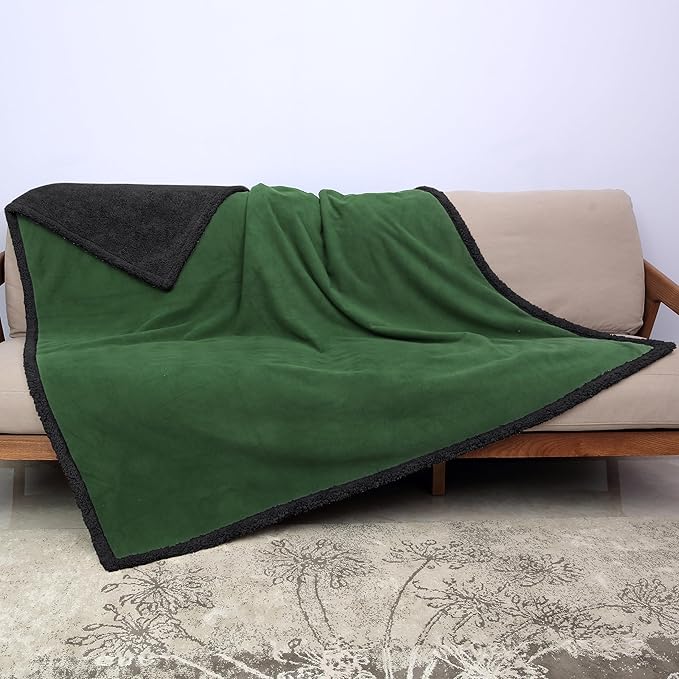 Kritter Planet Waterproof Bed Blanket, Washable Stain Proof Pad Bed Cover, Reversible Leakproof Furniture Protector, Liquid Pee Proof Blanket for Couch Sofa, 80x60 inch, Queen Size