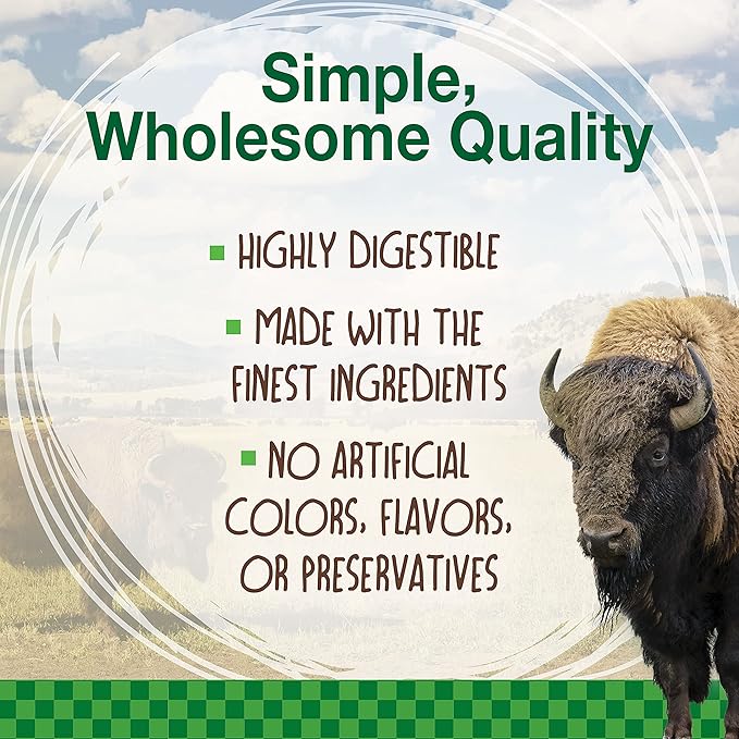Nylabone Healthy Edibles WILD Natural Dog Chew Treats for Large Dogs, Long Lasting Dog Chew Bones Made in USA, Bison Flavor, For Dogs Up to 50 lbs. (1 Count)