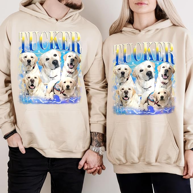 Mit & Mia Custom Your Own Bootleg Rap Shirts for Boyfriend Girlfriend Face Shirt with Photo Gift for Him Her Pet Lovers