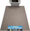 Drymate Cat Litter Box Mat, Litter Trapping Mat, Waterproof, Urine-Proof, Absorbent, Machine Washable, Soft on Paws, Contains Mess, Protects Floors, Kitten Supplies, Taupe, 29x36 XL