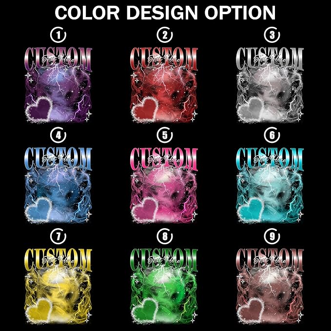 H-DEWALL Custom T Shirts Mineral Wash Tshirt Bootleg Rap Tee Customized Gifts for Boyfriend Birthday Shirts Tops for Women