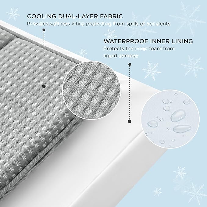 Bedsure Cooling Dog Bed for Crate - Extra Large Comfy Flat Puppy Beds with Removable Washable Cover, Orthopedic Egg Crate Foam Pet Mat, Suitable for Pet Up to 90 lbs