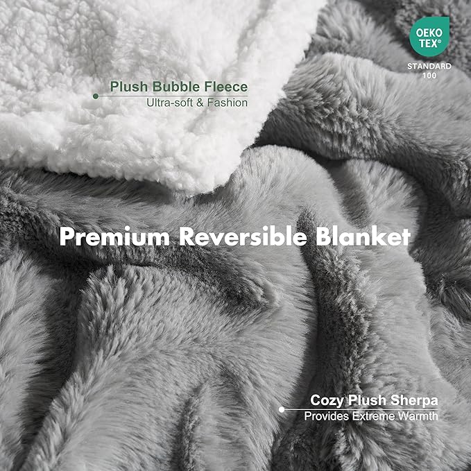 Soft Cozy Waterproof Dog Blanket for Couch - Room Decor Medium Pet Blanket for Furniture Protector, Washable Calming Dog Crate Blankets for Indoors & Outdoors, Grey, 40"x50"