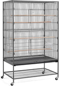 Topeakmart X-Large Parrot Cage Bird Cage with Rolling Stand for Medium Birds Cockatiels Quaker Green Cheek Sun Conure African Grey, 60.5inch