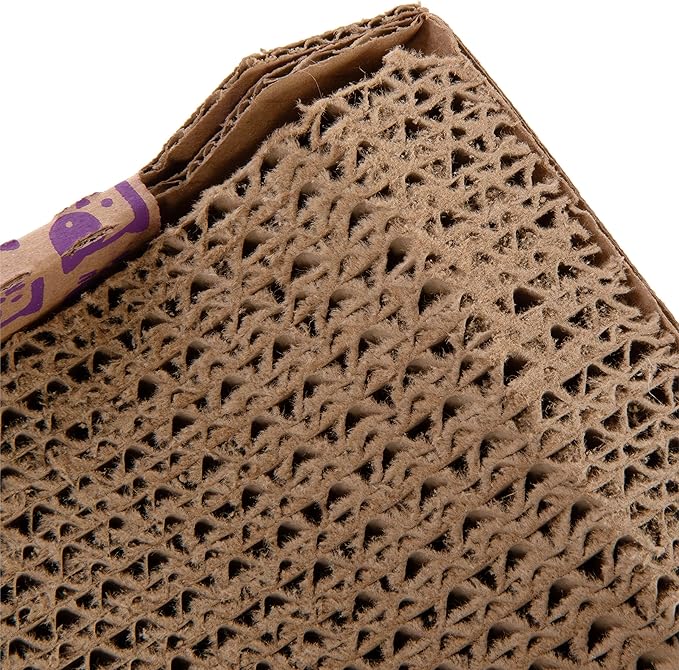 SmartyKat Super Scratcher Chaise Corrugated Cat Scratcher,Catnip Infusion Technology - Brown,One Size,(Pack of 6)