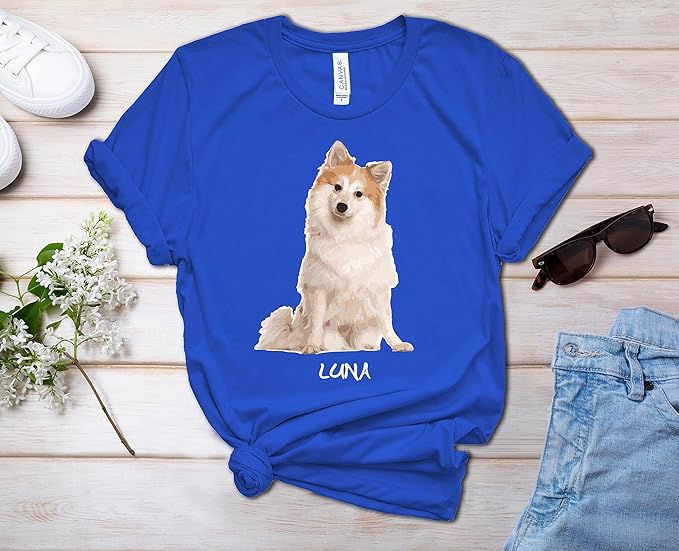 Custom Dog Photo Shirts, Add Your Pet's Photo and Pet's Name, Personalized Dog Dad Shirt, Pet Memorial Gifts, Memorial Sympathy for The Loss of Cute Paty T-Shirt, Custom Pet Shirt