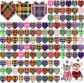 Sanwuta 120 Pcs Stripe Dog Bandanas Bulk Bandanas for Doggies Adjustable Washable Pet Triangle Scarf Stripe Pattern Dog Scarf for Small and Medium Dogs, 30 Style
