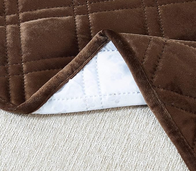 Brilliant Sunshine Premium Calming Dog Bed Mat, Silky Velvet, Removable Washable Cover, Cushion Protector and Couch Covers for Dogs, Pets, Cats, Small, Chocolate