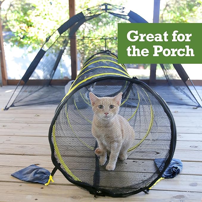 Outback Jack Outdoor Cat Enclosures for Indoor Cats (Portable Cat Tent, Outdoor Cat Tent, Cat Tunnel, and Playhouse) Play Tents for Cats, Outside Enclosure (Kitty Compound Play House)
