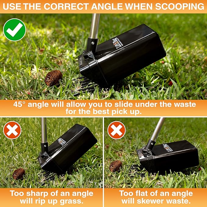 Neater Pet Brands Lift N’ Bag 2.0 Dog Pooper Scooper with Bag Attachment & 22" Pole for Small to Large Dogs, New & Improved Design, 195 Refill Bags, Heavy Duty Dog Poop Scooper for Yard, One-Hand Use
