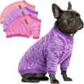 3 Pack Dog Sweaters for Small Dogs Girl Boy Winter Fleece Clothes Warm Soft Dog Sweatshirt Outfit for Dogs Cats Pet Apparel