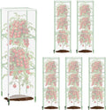 Garden Bird Netting Plant Cover for Square Tomato Cage, 59" x 17.7" Insect Barrier Tomato Cage Net with Zipper and Drawstring, Tomato Trellis Netting Protection Cover for Protecting Plant (6 Pack)
