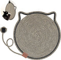 Cat Scratcher Mat, Natural Cotton Rope Cat Scratch Pad, 15.7'' Round Horizontal Floor Cat Scratching Pads for Indoor Cats, Cat Furniture Protector for Wall, Couch, Carpets, Sofas