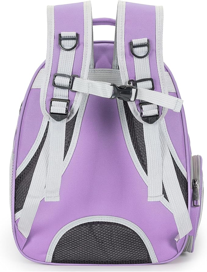 Cat Bubble Backpack Carrier for Small Medium Dogs Cats Carrying Bag, Airline Approved Pet Travel Carrying Bag Dog Hiking Walking Outdoor Backpack (Purple)
