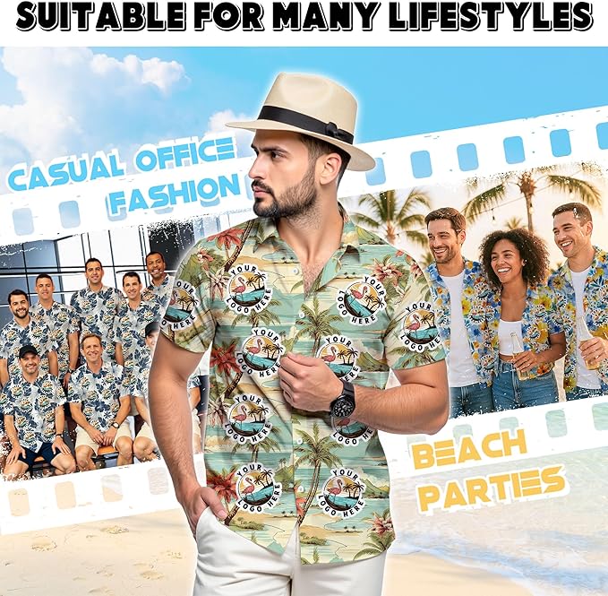 Custom Hawaiian Shirt with Face Photo Picture for Men Women Kids Youth Adult, Tropical Personalized Hawaiian Shirts Gift