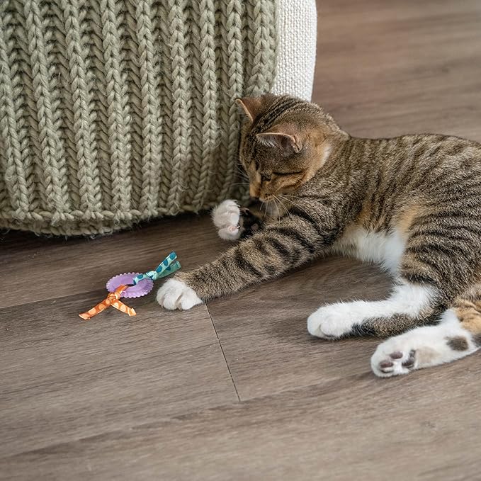 Catstages Kitty Chew Wheel, Dental Cat Toy with Catnip Oil, Teeth Cleaning, Healthy Chewing, Boredom Relief, Kicking & Batting for Kittens and Adult Cats, Purple (Pack of 2)