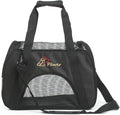 Pawer Soft-Sided Pet Carrier for Cat and Small Dog,Black Color,Medium Size,Washable 600D Oxford Cloth Airline Approved Travel Tote,with 2 Mesh Opens and a Strap for Carry,Multiple Colors Available