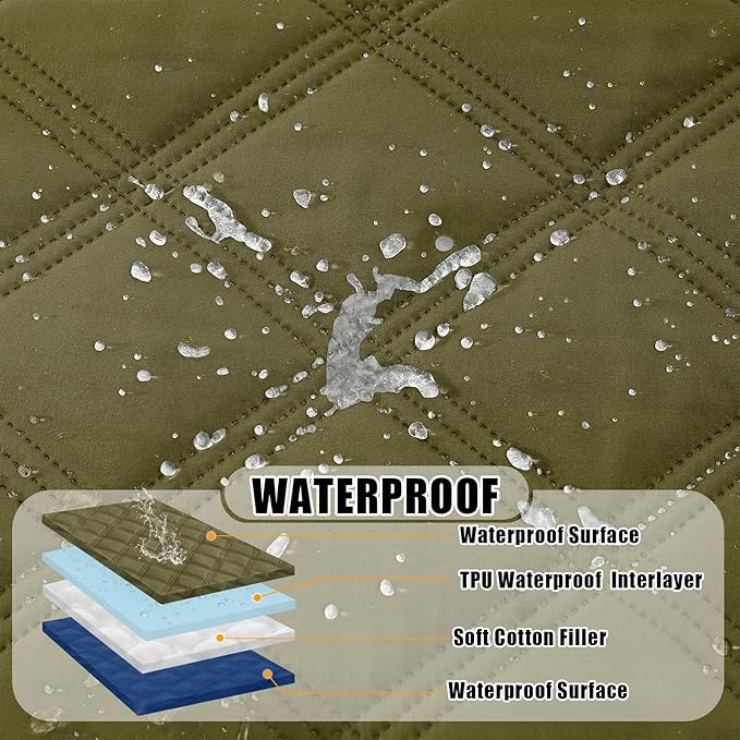 Smiry Waterproof Dog Bed Cover Blanket 30x70, Soft Reversible Pet Blanket, Washable Leakproof Cats Dogs Couch Cover for Sofa, Couch, Furniture, Green/Navy