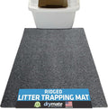 Drymate Cat Litter Box Mat, Litter Trapping Mat, Waterproof, Urine-Proof, Absorbent, Machine Washable, Soft on Paws, Contains Mess, Protects Floors, Kitten Supplies, Grey, 20x28
