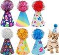 6pcs/Pack Mini Dog Party Hats for Small XS Cat Puppy Doggie Kitten Rabbit Stuffed Animals Birthday Holiday Party Grooming Accessories