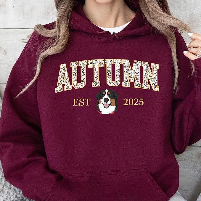 Custom Pet Sweatshirts with Photo and Name, Personalized Dog Sweatshirt, Gifts for Dog Mom, Dad