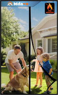 Magnetic Screen Door，Fiberglass Screen Door Mesh，Keep Bugs Out, Heavy-Duty Mesh Curtain,Pet and Kid Friendly, Works with Front Doors, Sliding Doors（36x80 Inch Fiberglass