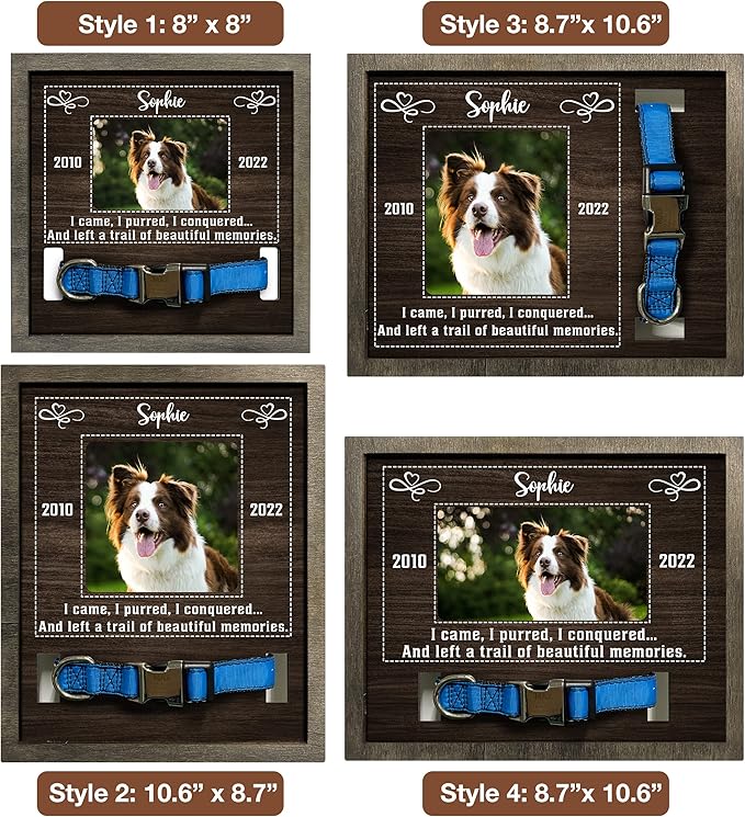 Customized Dog Picture Frames for Dogs That Passed Personalized Gifts for Pets Cat Memorial Frames Pet Photo Frames and Memorials Loss of Cat Gifts Rainbow Bridge Puppy Loss Gifts