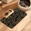 Japanese Cats Feeding Mat,Absorbent Quick-Dry Cat Dog Food and Water Bowl Mats,Non-Slip Rubber Backing Mat,Cat Dog Accessories Supplies 12" x 20"