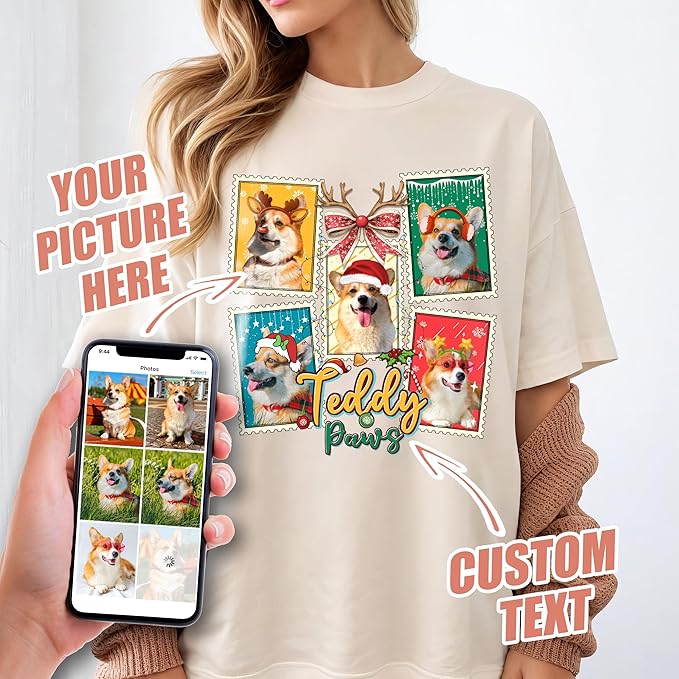 Mit & Mia Custom Your Own Bootleg Rap Shirts for Boyfriend Girlfriend Face Shirt with Photo Gift for Him Her Pet Lovers