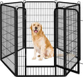 Yaheetech Dog Playpen Outdoor, 47 inch 6 Panels Dog Pen Indoor Heavy Duty Puppy Exercise Pen Metal Pet Fence for RV Camping/Yard/Garden