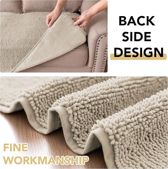 H.VERSAILTEX Non Slip Pet Couch Cover Chenille Dog Bed Protector Thick Soft Sofa Slipcover Pet Friendly Washable Couch Cushion Covers for Pets (30" x 53", Island Fossi)