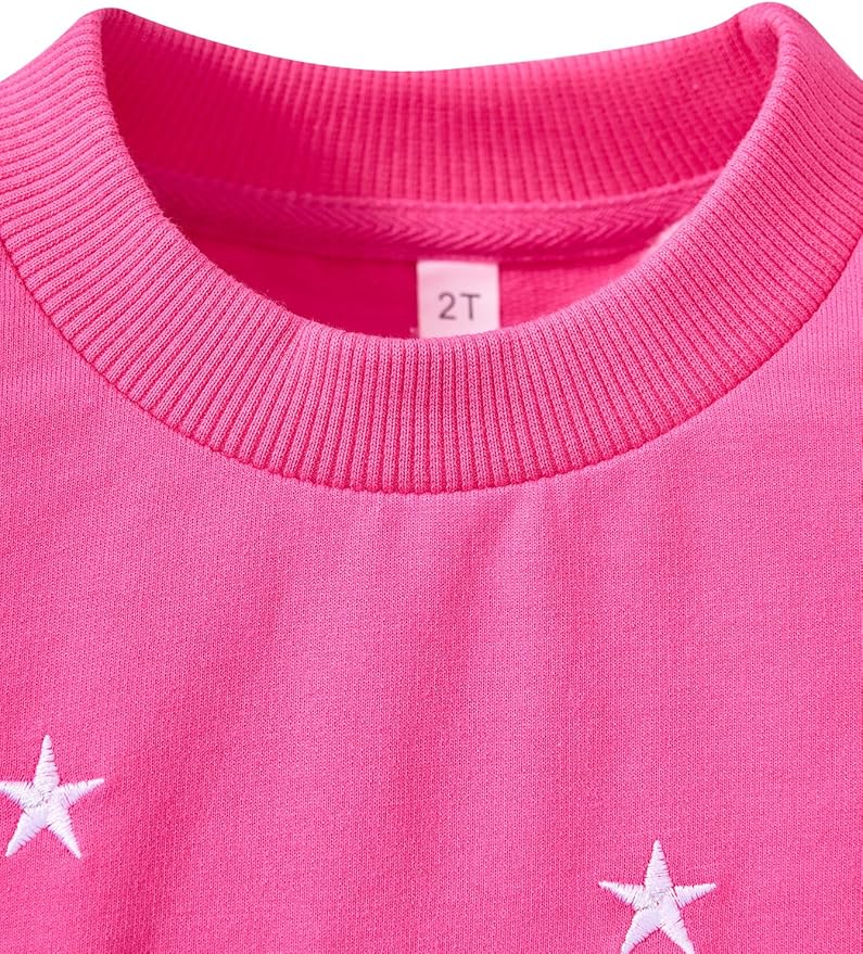 Toddler Baby Girls Cotton Sweater, Long Sleeve Crewneck Sweatshirt Pullover Kids Warm Clothing for Fall Winter