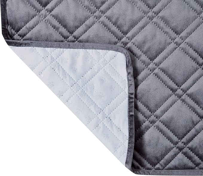 Brilliant Sunshine Premium Calming Dog Bed Mat, Silky Velvet, Removable Washable Cover, Cushion Protector and Couch Covers for Dogs, Pets, Cats, Medium, Grey