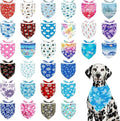 30 Pack Winter Dog Bandanas Bulk for Large Dogs Breed Stitch 33 Inch XL Dog Bandanas Scarves Grooming L