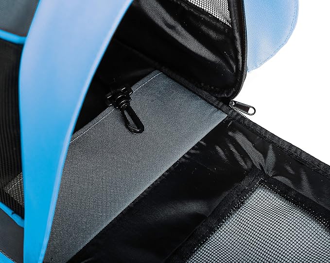 Pawer 18” x 11”x 11” Soft-Sided Foldable Airline Approved Pet Carrier for Cat, Puppy and Small Dog, Washable 600D Oxford Fabric, with Handle and Strap for Carry, Multiple Colors Available
