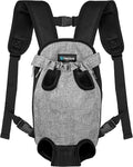 PetAmi Dog Carrier Backpack, Adjustable Pet Cat Front Carrier Backpack, Ventilated Dog Chest Carrier for Hiking Camping Travel, Sling Bag for Small Medium Dog Cat Puppies, Large, 12-16 lbs, Grey