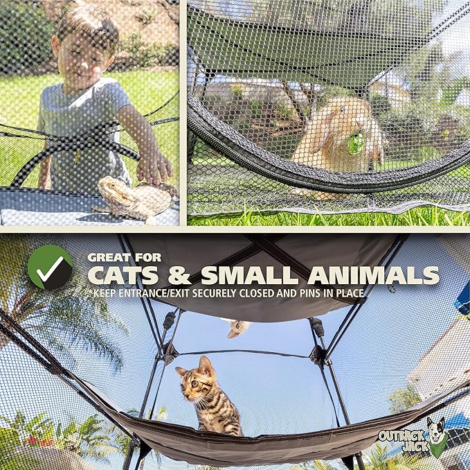 Outback Jack Catio Outdoor Cat Enclosure, (Kitty Katio) for Indoor Cat or Multiple Cats - Portable Tent, Play Tent for Cats, Catio, Outside Enclosure