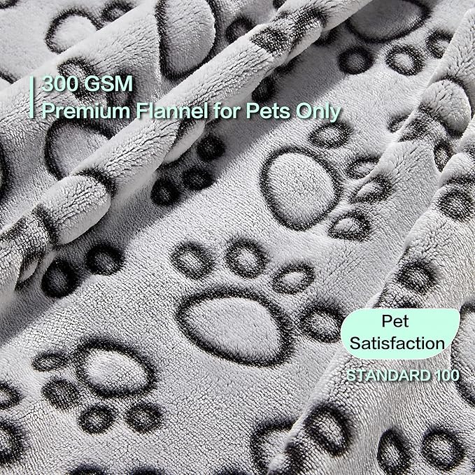 Stuffed Premium Soft Dog Blankets for Large Dogs, Large Cat Blanket Calming Washable for Bed Couch Protection Cover, Dog Essentials for Dog, 66 * 82 inches, Grey
