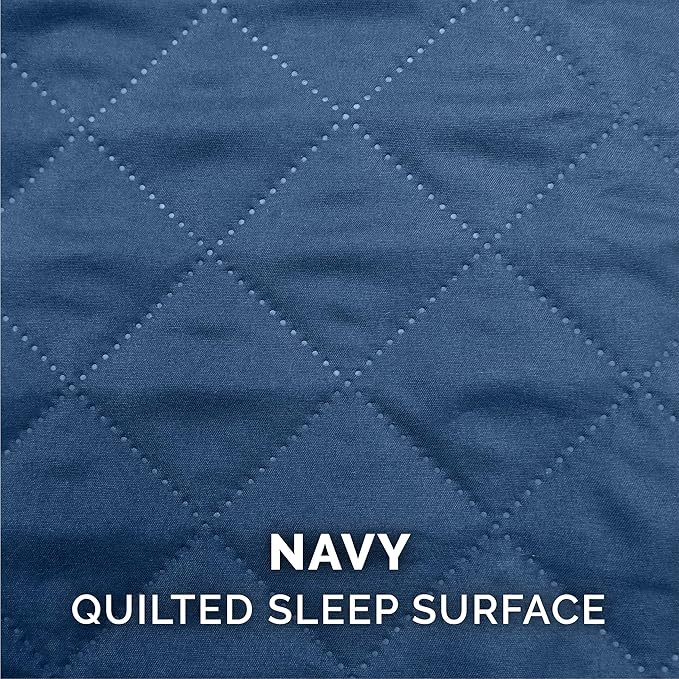 Furhaven Orthopedic Dog Bed for Medium/Small Dogs w/ Removable Bolsters & Washable Cover, For Dogs Up to 35 lbs - Quilted Sofa - Navy (Blue), Medium